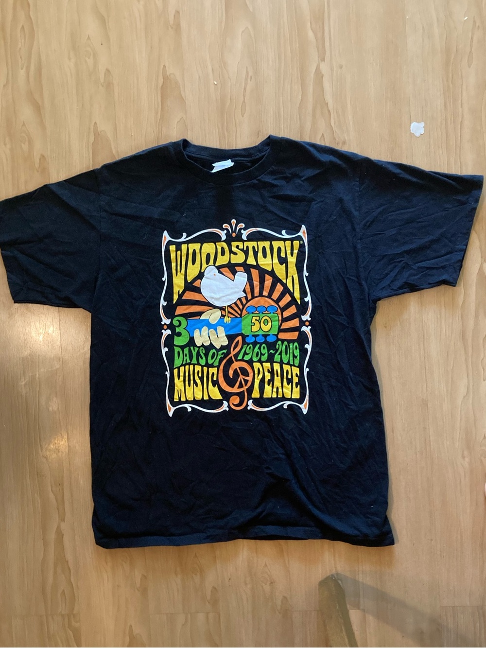 Port and Company Black Woodstock 50th Anniversary Graphic Tee